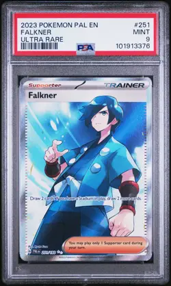 2023 POKEMON PAL EN-PALDEA EVOLVED ULTRA RARE #251 FALKNER PSA 9 - Image 1