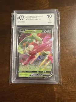 BCCG 10 - 2021 Sword & Shield Fusion Strike #21 Tsareena V UR - Graded Pokemon - Image 1