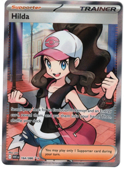 POKEMON HILDA 164/086 WHITE FLARE FULL ART HOLO ULTRA RARE SUPPORTER NM - Image 1