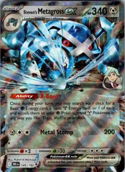 Steven's Metagross ex 145/182 SV10: Destined Rivals Holo Pokemon TCG NM - Image 1