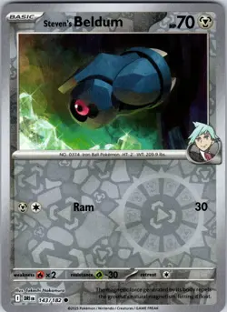 Steven's Beldum 143/182 SV10: Destined Rivals Pokemon TCG NM Reverse Holo - Image 1