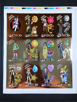 Pokemon Indigo League Uncut Sheets Lot Of 2 - Gold Holo Hits - 24 Trainers Peru - Image 1