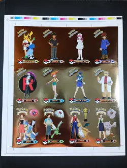 Pokemon Indigo League Uncut Sheets Lot Of 2 - Gold Holo Hits - 24 Trainers Peru - Image 2