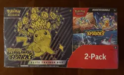 Pokemon Surging Sparks 2-Pack ETB & Booster Bundle NEW 15 Packs! - Image 1