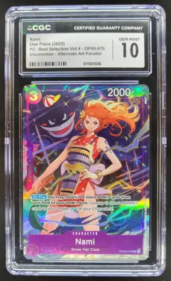 2025 ONE PIECE CCG NAMI ALT ART OP09-070 CGC 10 A PT - Image 1
