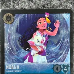 Disney Lorcana Winterspell Moana Curious Explorer Foil 155/204 Legendary NM/Mint - Image 5