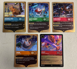 Disney Lorcana Winterspell League Promo Card Set x 4+Counter+Storage Box+ Pin - Image 2