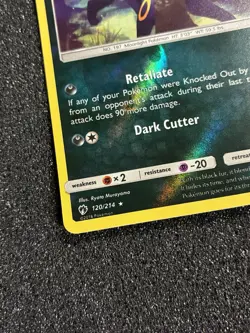 Umbreon 120/214 Reverse Holo Rare Lost Thunder Pokemon Card NM - Image 3