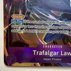 Bandai Trafalgar Law P-093 Heart Pirates Foil Blocker Card One Piece CCG - Image 2