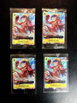 One Piece Card Game 🏴‍☠PROMO Illustration Box Monkey.D.Luffy LOT OF 4 Sealed - Image 1