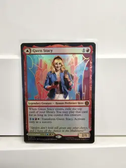 Gwen Stacy (FOIL) M Marvel's Spider-Man M0078 NM MTG SPM Magic TCG MYTHIC - Image 1