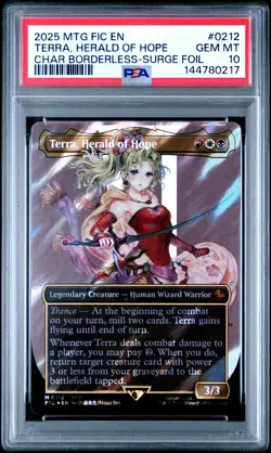 0217 Terra Herald of Hope 2025 MTG Final Fantasy FIC #212 Surge Foil PSA 10 - Image 1