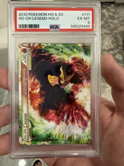 2010 Pokemon HeartGold SoulSilver Ho-oh Legend 111/123 PSA 6 - Image 1