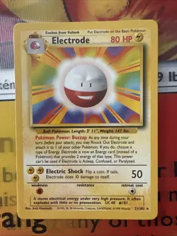 Pokemon TCG Electrode Base Set 21/102 Regular Unlimited Rare - Image 1