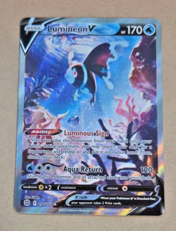 2022 Pokemon Brilliant Stars #156 Lumineon V Full Art NM to Mint Condition - Image 1