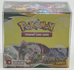 #1 Pokemon Evolving Skies Booster Box Sealed w/ Plastic Case MINT Sword & Shield - Image 1