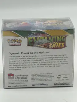#1 Pokemon Evolving Skies Booster Box Sealed w/ Plastic Case MINT Sword & Shield - Image 3