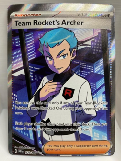 Team Rocket's Archer 223/182 SV10: Destined Rivals Full Art Rare Pokemon Card - Image 1