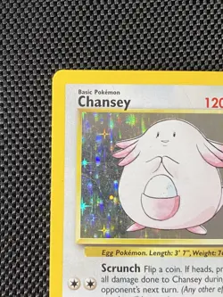 Pokemon Card - Chansey 3/102 - Base Set Unlimited - Holo - MP-LP Wotc Vintage - Image 2