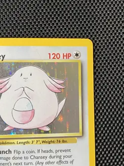 Pokemon Card - Chansey 3/102 - Base Set Unlimited - Holo - MP-LP Wotc Vintage - Image 3