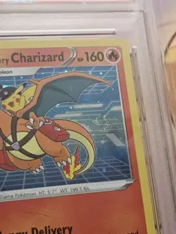 2022 POKEMON CENTER UK SWSH BSP #075 SPECIAL DELIVERY CHARIZARD HOLO PSA 8 SWIRL - Image 2