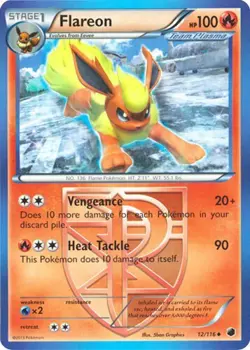 Pokemon TCG - Flareon (Team Plasma) 12/116 Plasma Freeze Regular - LP - Image 1