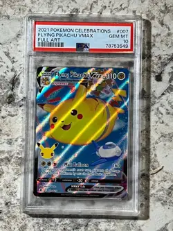 2021 Pokemon Celebrations #007 Flying Pikachu VMAX PSA 10 GEM MINT - Image 1