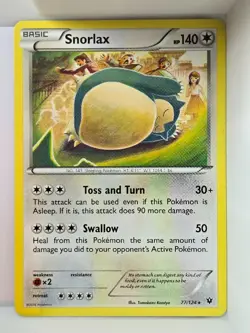 Pokemon Snorlax 77/124 XY - Fates Collide Non-Holo Pack Fresh - NM - Image 1