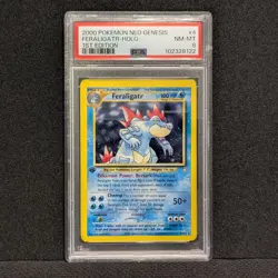 Pokemon 1st Edition Neo Genesis Feraligatr Holo Rare 4/111 - PSA 8 - Image 2