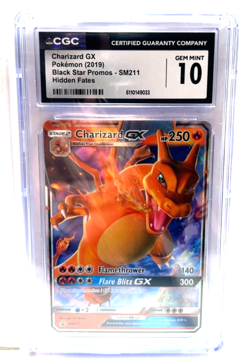 2019 POKEMON GEM MINT CHARIZARD GX # SM211 HOLO GRADE 10 AWESOME ! - Image 1