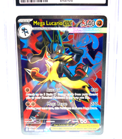 2021 POKEMON GEM MINT MEGA LUCARIO EX # 160/132 HOLO GRADE 10 AWESOME - Image 2
