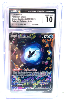 2023 POKEMON GEM MINT LUMINEON V # GG39/GG70 HOLO GRADE 10 AWESOME ! - Image 1