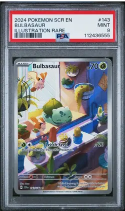 Bulbasaur 143/142 PSA 9 - Pokemon TCG Stellar Crown Illustration Rare!!! - Image 1