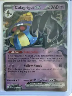 Holo Cofagrigus ex 076/182 Double Rare Paradox Rift Pokemon TCG - Image 1