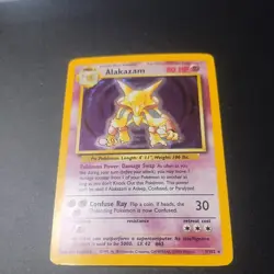 Alakazam - 1/102 Base Set Unlimited Holo Rare Pokemon - HP - Image 1