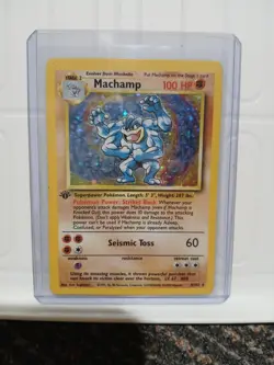 Pokemon TCG Machamp 8/102 Base Set 1st Edition Deck Exclusives MP - Image 1