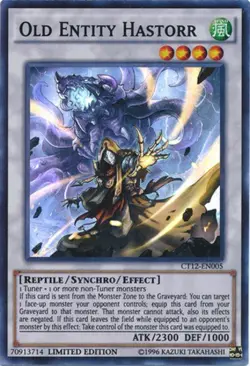Yugioh! LP Old Entity Hastorr - CT12-EN005 - Super Rare - Limited Edition Lightl - Image 1