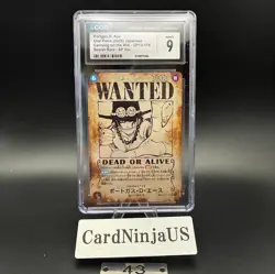 CGC MINT 9 Portgas D. Ace OP13-119 SEC SP Wanted Japanese ONE PIECE Carrying 43 - Image 1