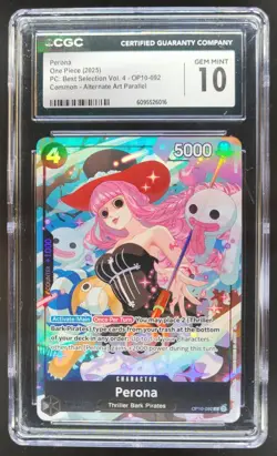 2025 ONE PIECE CCG PERONA ALTERNATE ART OP10-092 CGC 10 A PT - Image 1