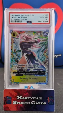 2025 ONE PIECE OP13-CARRYING ON HIS WILL ALTERNATE ART JEWELRY BONNEY PSA 10 - Image 1