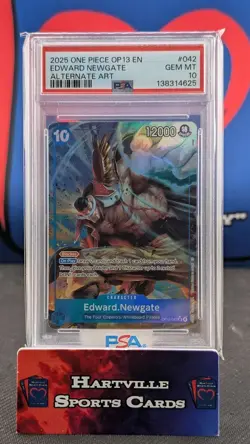 2025 ONE PIECE OP13-CARRYING ON HIS WILL ALTERNATE ART EDWARD NEWGATE PSA 10 - Image 1