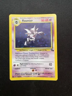 Pokemon Haunter Fossil 6/62 Holo English 1999 TCG WOTC Card - NM - Image 1