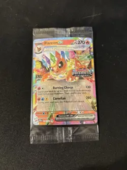 Pokemon TCG Flareon EX Prismatic Evolutions Stamped Card 014/131 Rare - Image 2