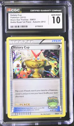 CGC 10 Victory Cup Autumn 2012 Promo BW31 Battle Road 1st Place Pokemon Card - Image 1