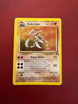 Kabutops 9/62 Holo Rare Fossil Pokemon Card MP - Image 1
