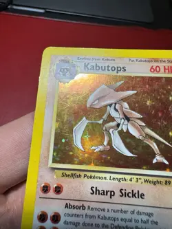 Kabutops 9/62 Holo Rare Fossil Pokemon Card MP - Image 3