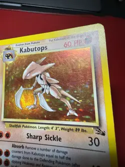 Kabutops 9/62 Holo Rare Fossil Pokemon Card MP - Image 4