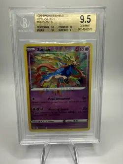2020 Pokemon TCG- Vivid Voltage Zacian Amazing Rare 82/185! BGS 9.5, clean Card! - Image 1