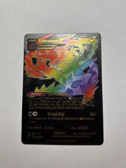 Rainbow Eternatus VMAX Black Foil 340 HP Fan Art Display Card NM - Image 1