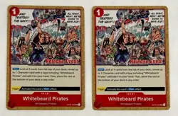 Whitebeard Pirates OP02-022 ST20 Release Event Promo One Piece Cards 2x English - Image 1